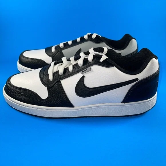 NEW Nike Ebernon Low Premium White/Black-Wolf Grey Men’s Size 10.5 AQ17774-102